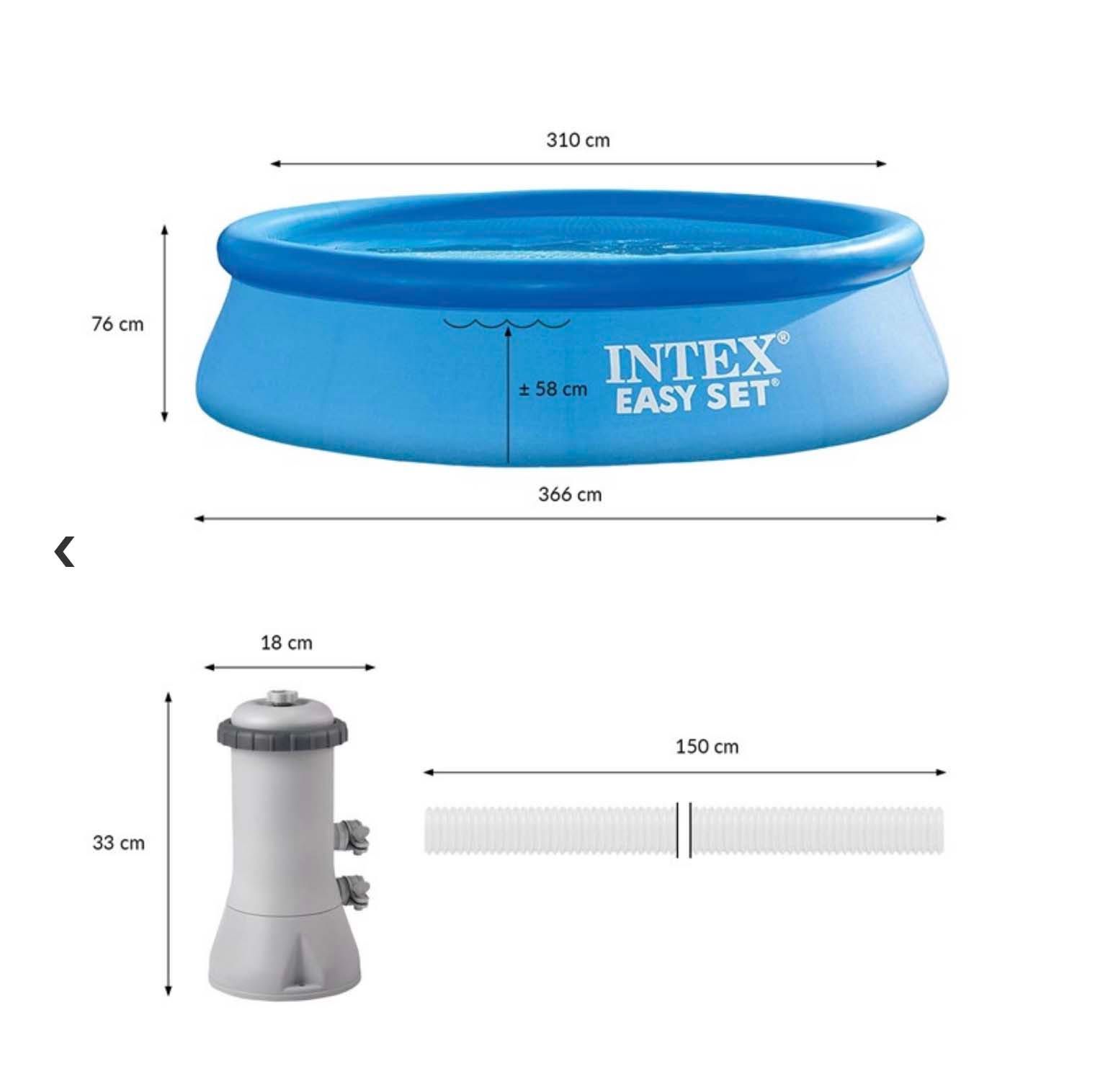 Intex ZWEMBAD EASY SET UP 366X76