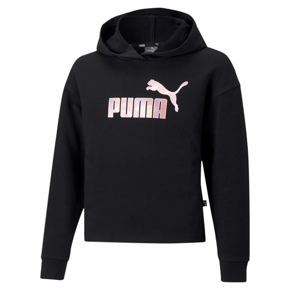 PUMA Essentials Logo Cropped Hoodie Junior