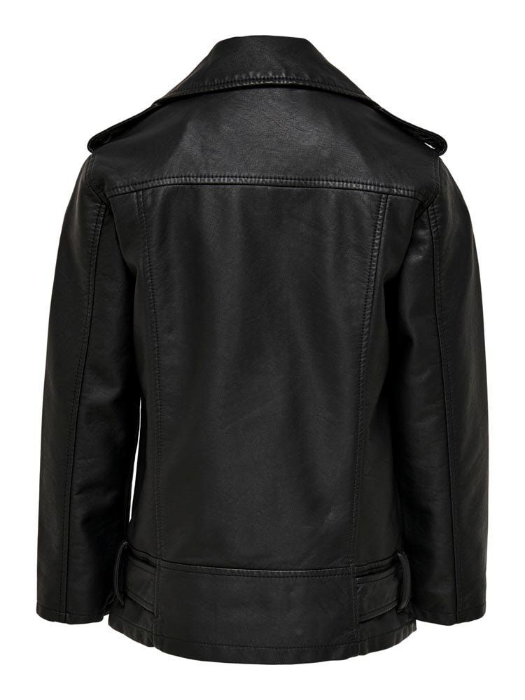 ONLY Kids Long Biker Faux Leather Jacket