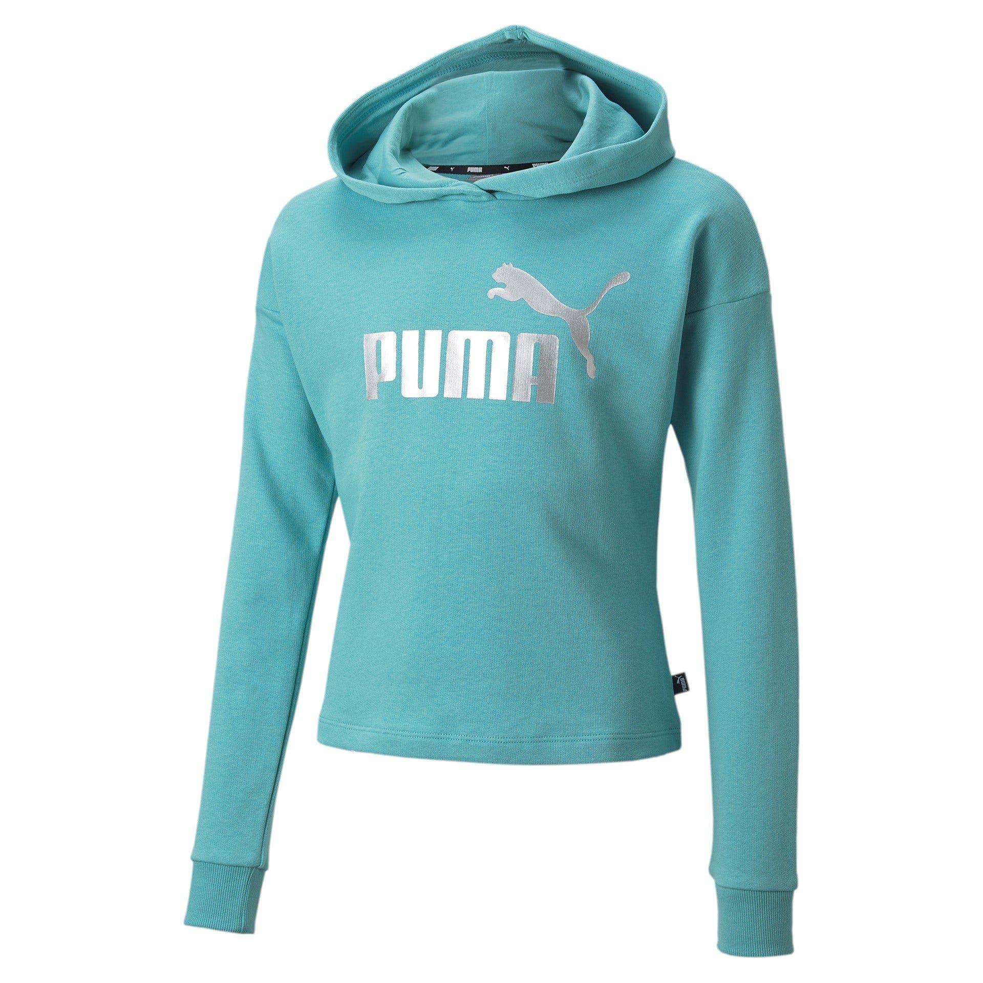 PUMA ESS+ LOGO CROPPED HOODIE TR G