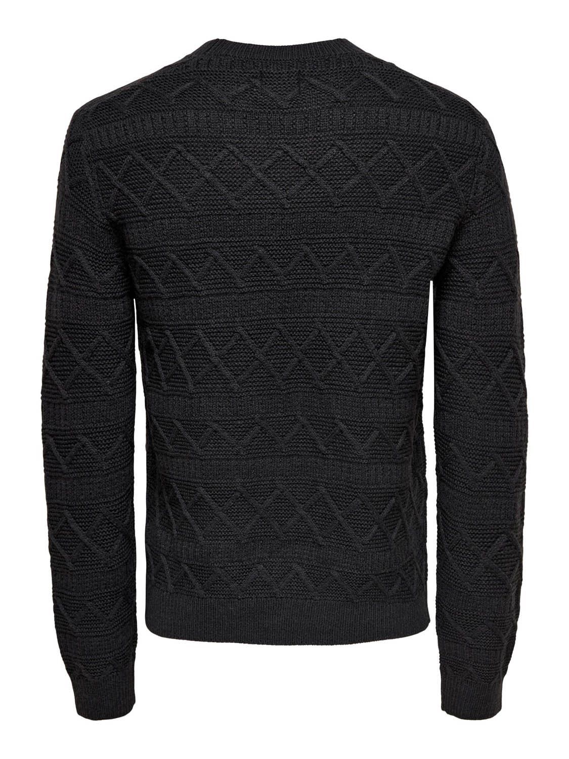 ONLY & Sons Wade Reg 5 Struc Mock Neck Knit