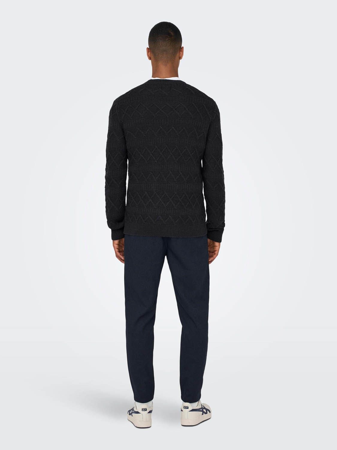 ONLY & Sons Wade Reg 5 Struc Mock Neck Knit