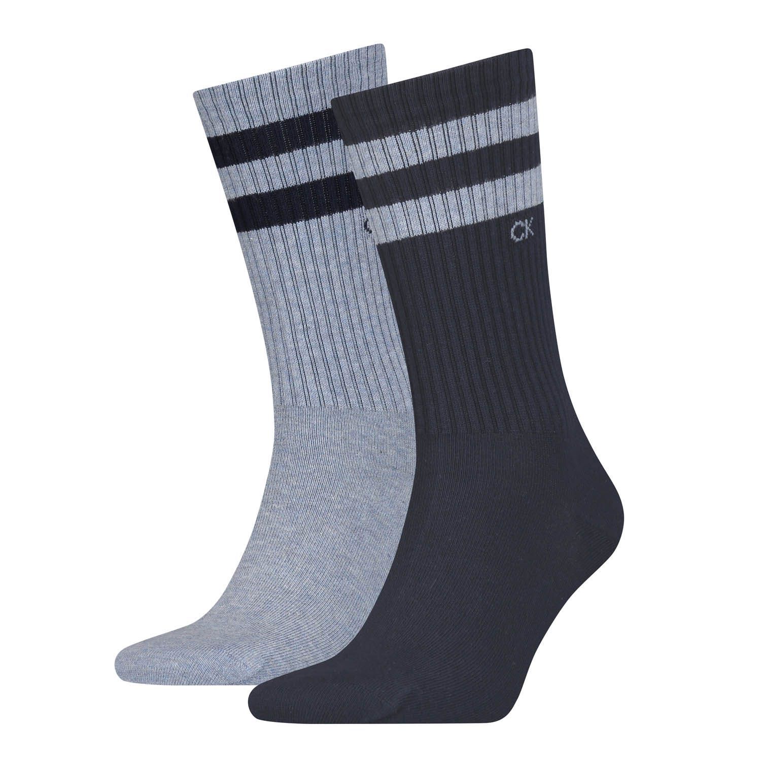 Calvin Klein Stripes Casual Men's Crew Socks 2 pack