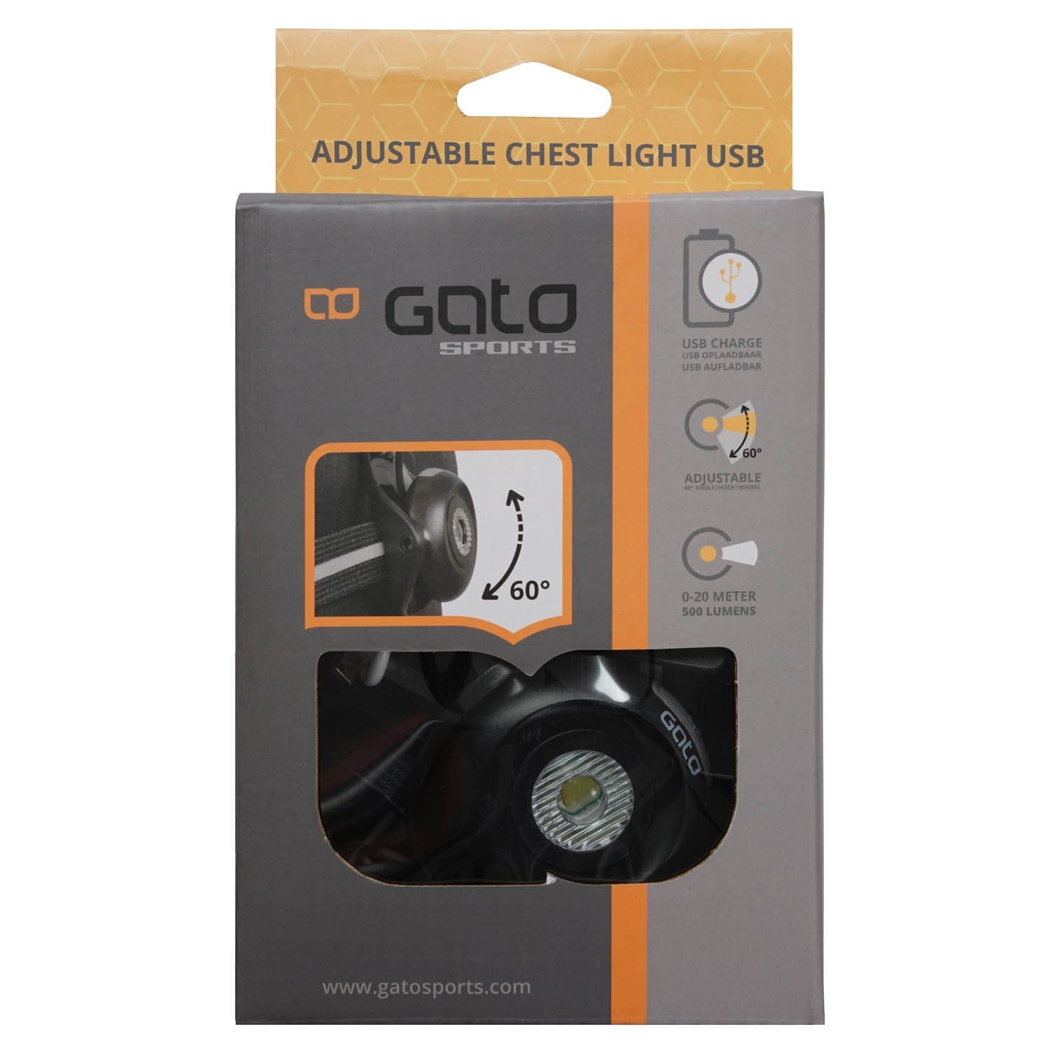 Gato Adjustable Chest Light USB