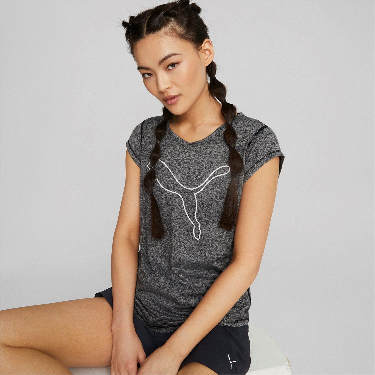 PUMA Train Favorite Heather Cat Tee Dames