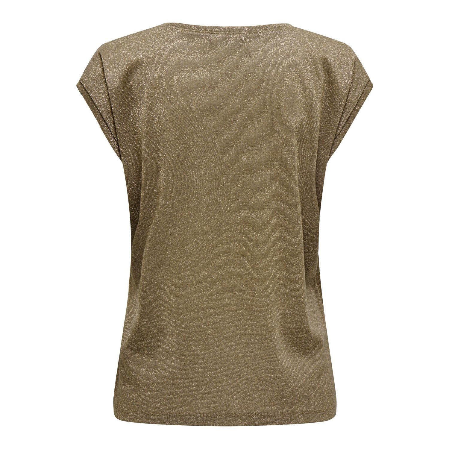 ONLY Silvery V-Neck Lurex Top