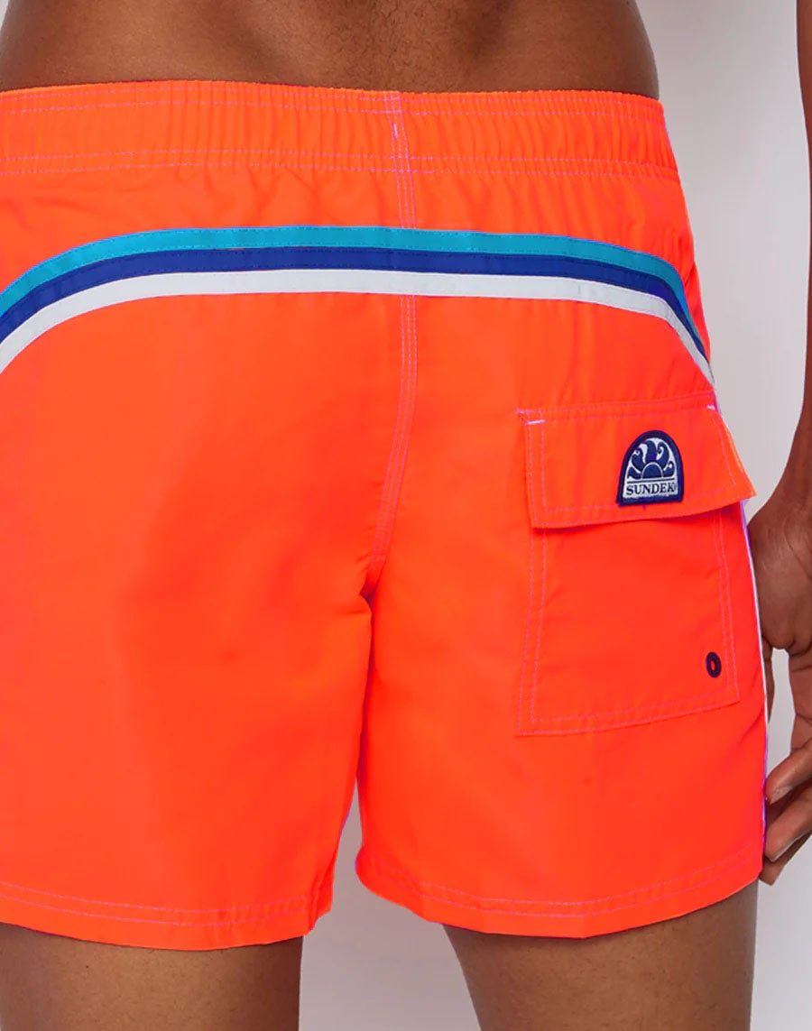 Sundek Stretch Waist Mid-Length Boardshort