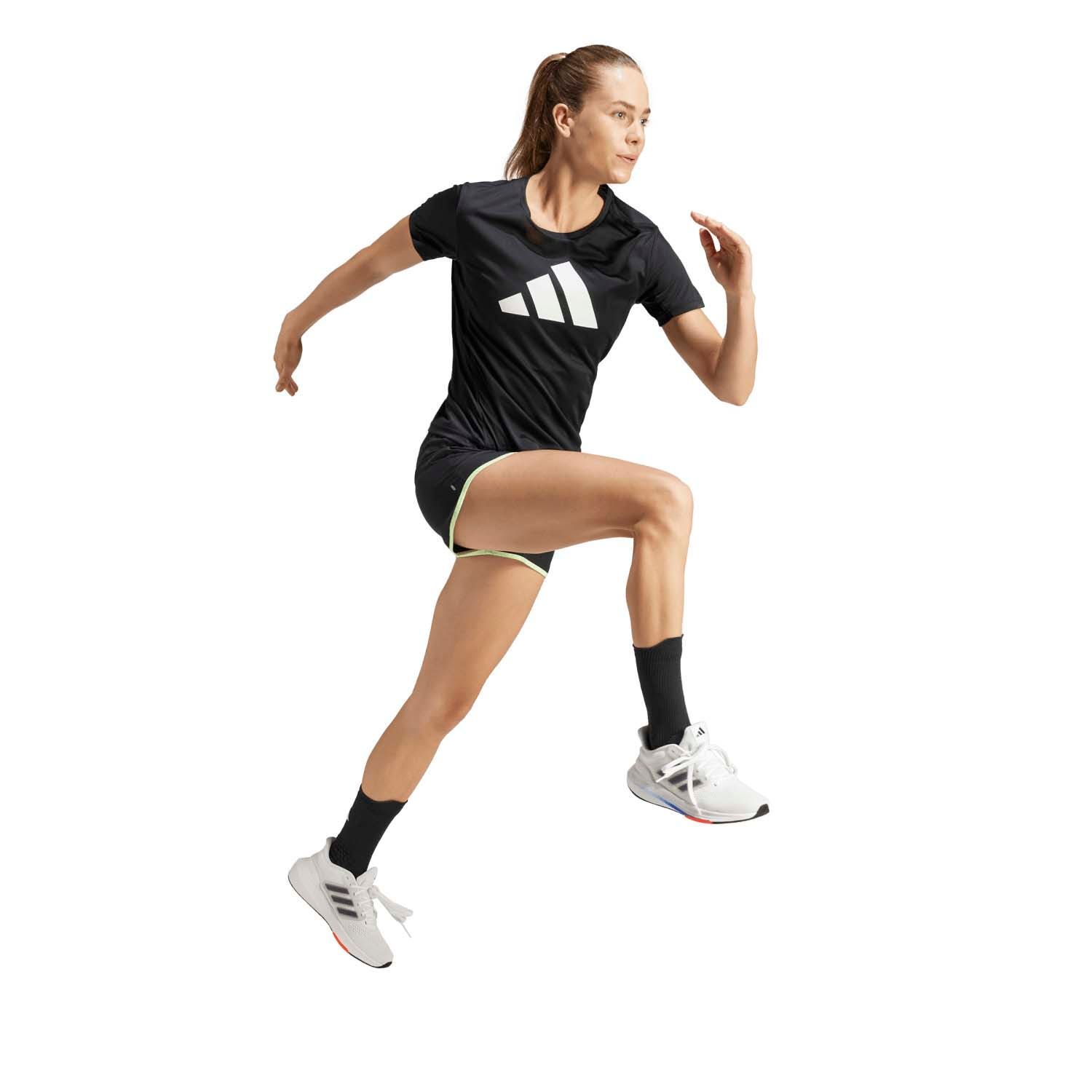 adidas  Run It Tee 3 Stripes Dames
