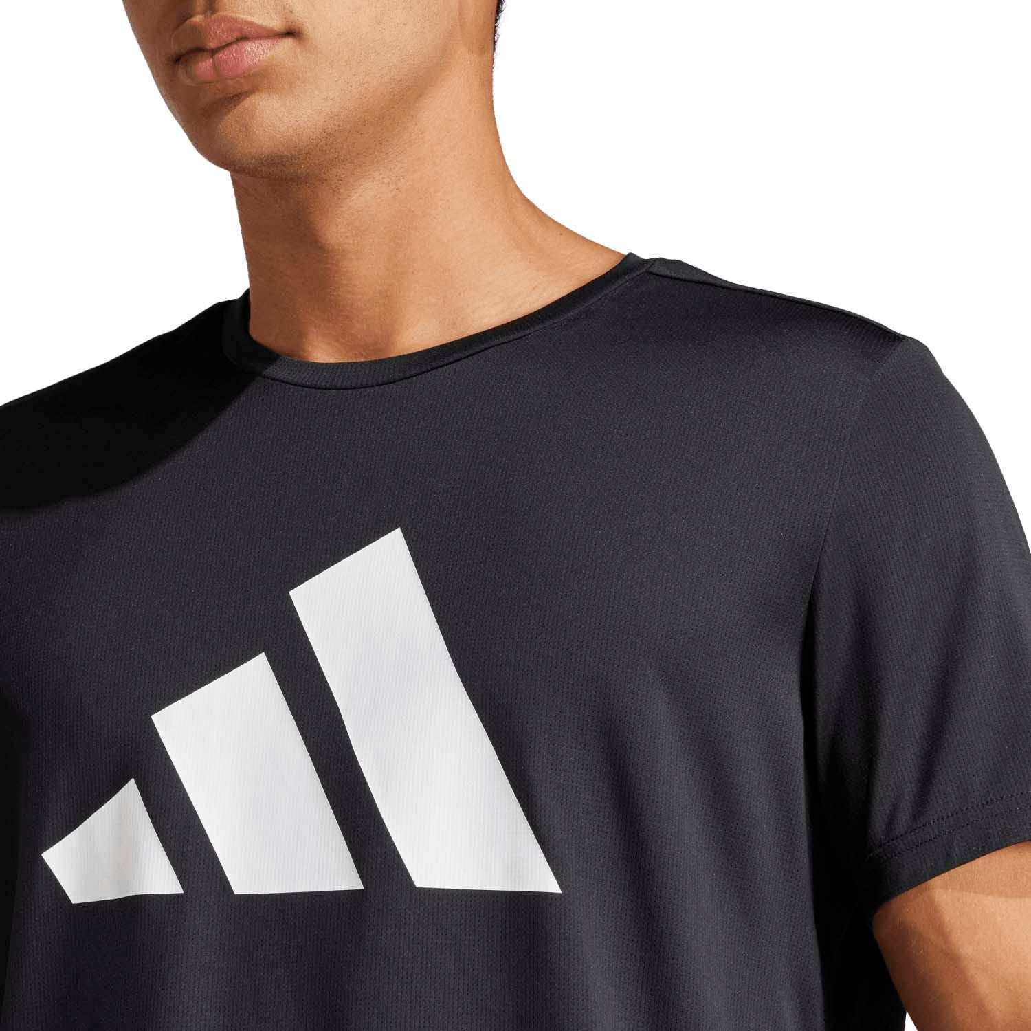 adidas  Run It Tee 3 Stripes Heren