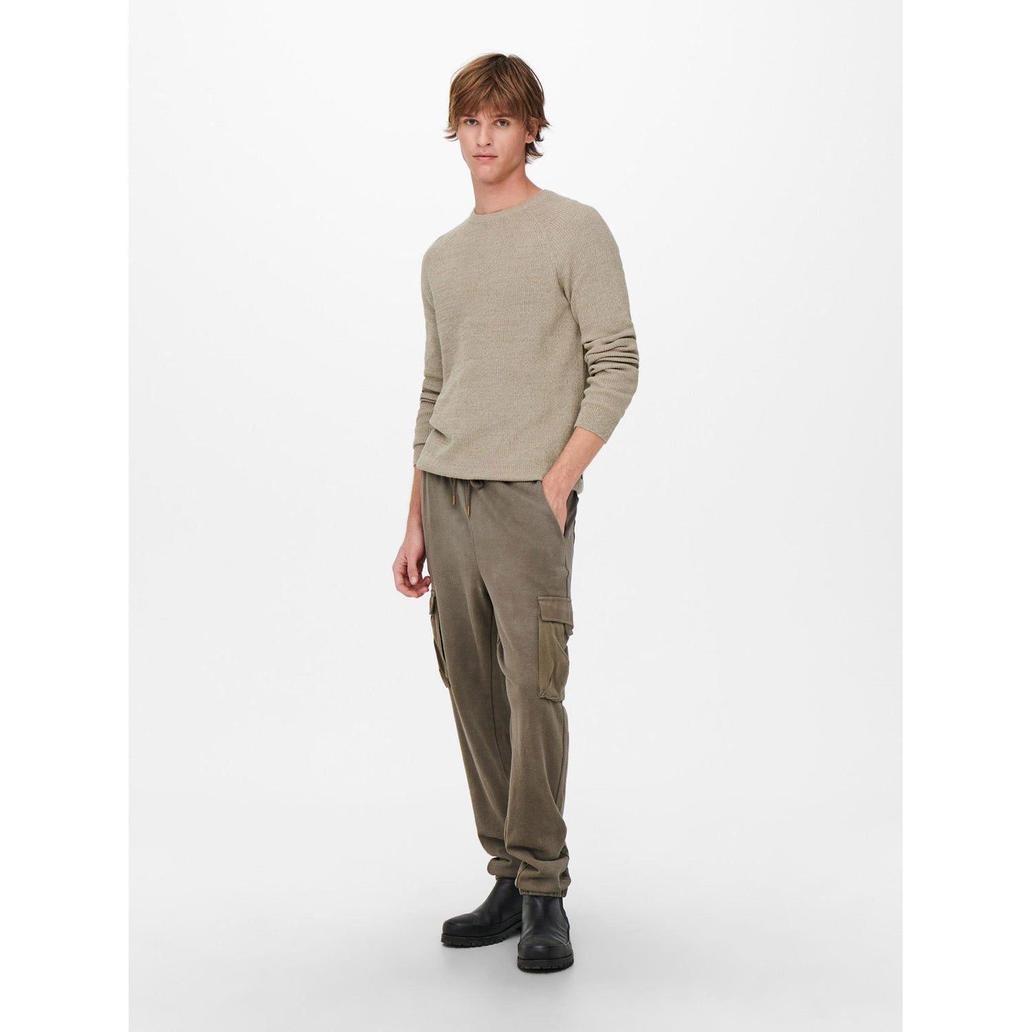 ONLY & Sons Dennis 12 Structuur Raglan Crew Neck Knit