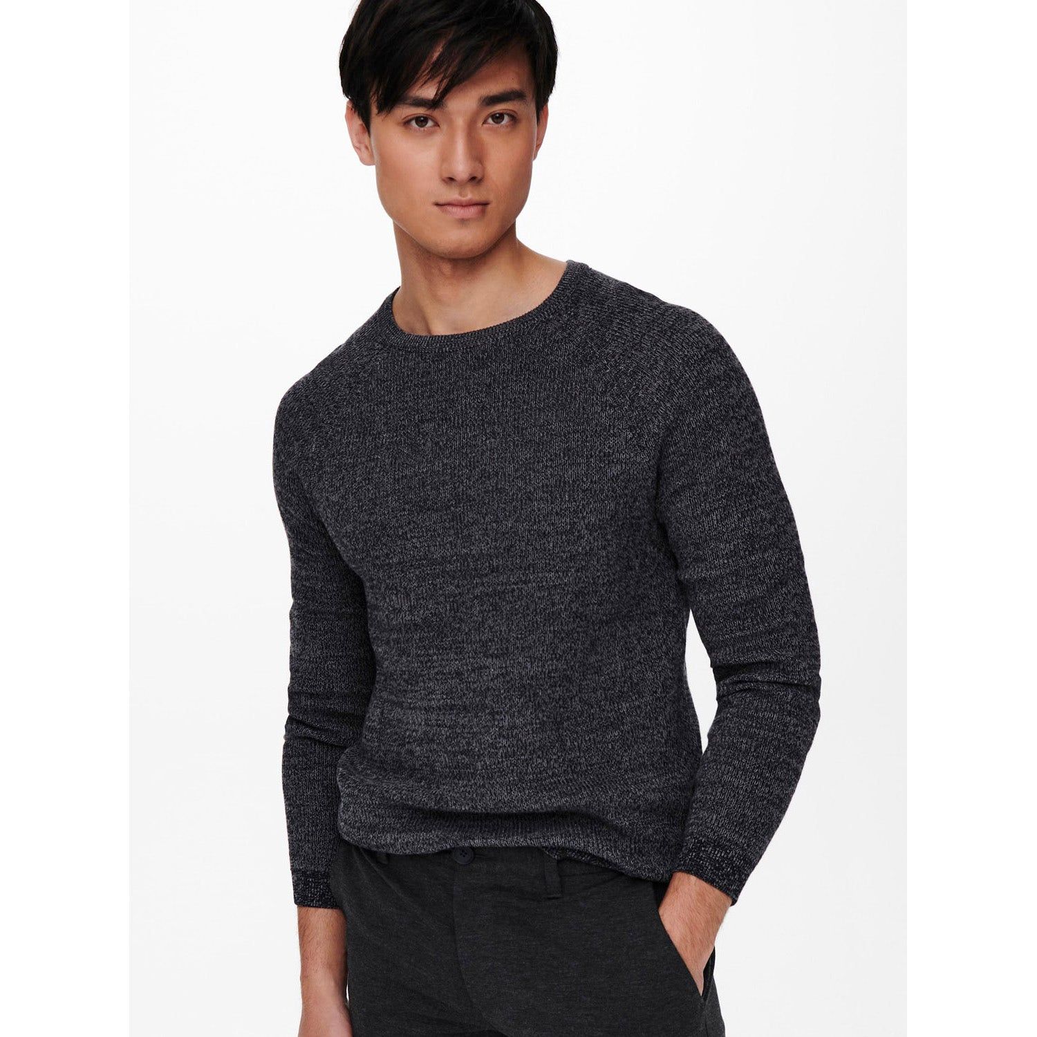 ONLY & Sons Dennis 12 Structuur Raglan Crew Neck Knit