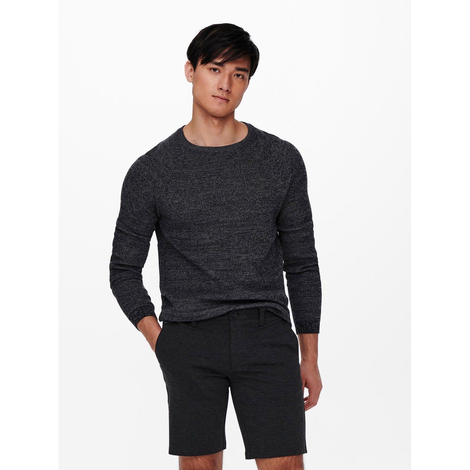 ONLY & Sons Dennis 12 Structuur Raglan Crew Neck Knit