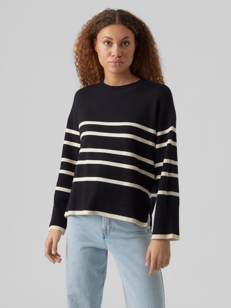 Vero Moda Saba LS O-Neck Stripe Pullover