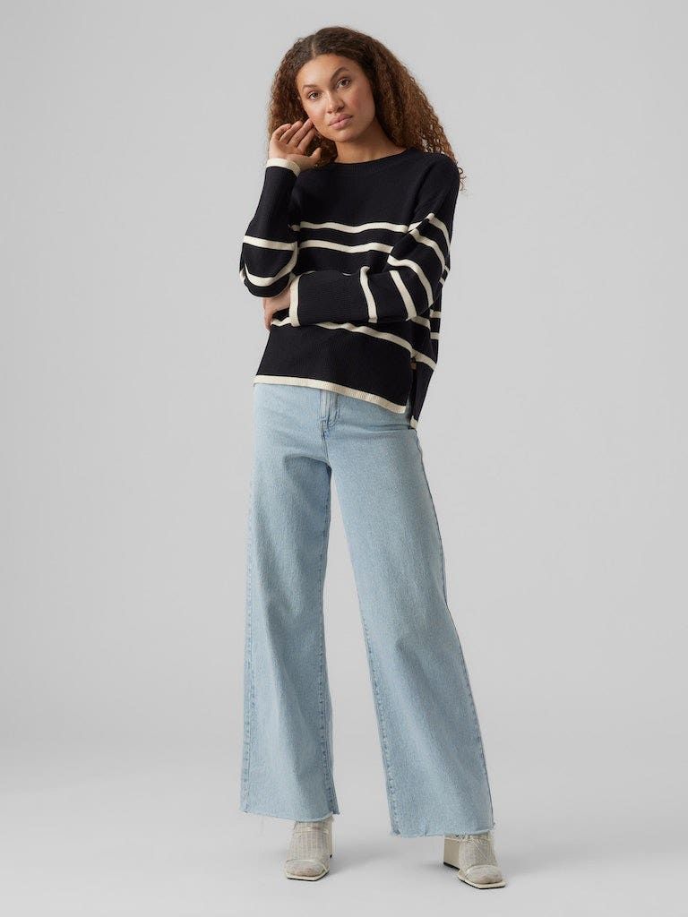 Vero Moda Saba LS O-Neck Stripe Pullover