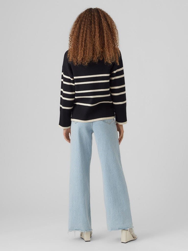 Vero Moda Saba LS O-Neck Stripe Pullover