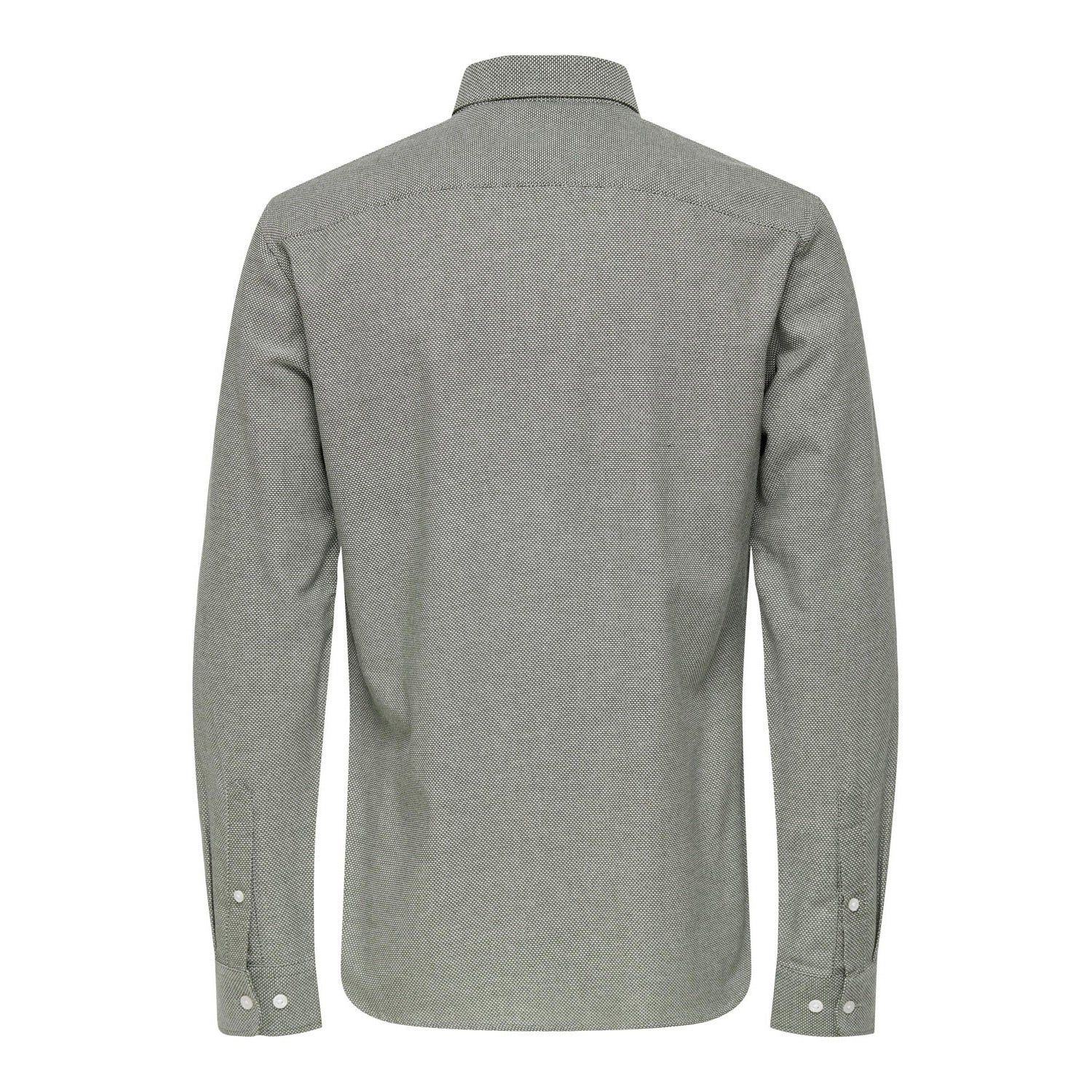 ONLY & Sons Tar Slim Long Sleeve Melange Button Down Shirt