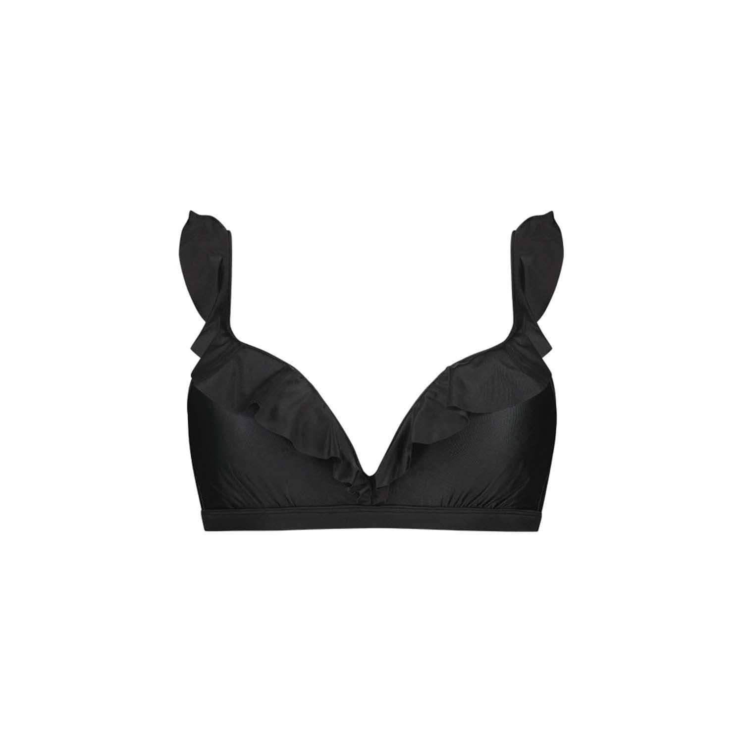 Beachlife Black Embroidery Padded Top