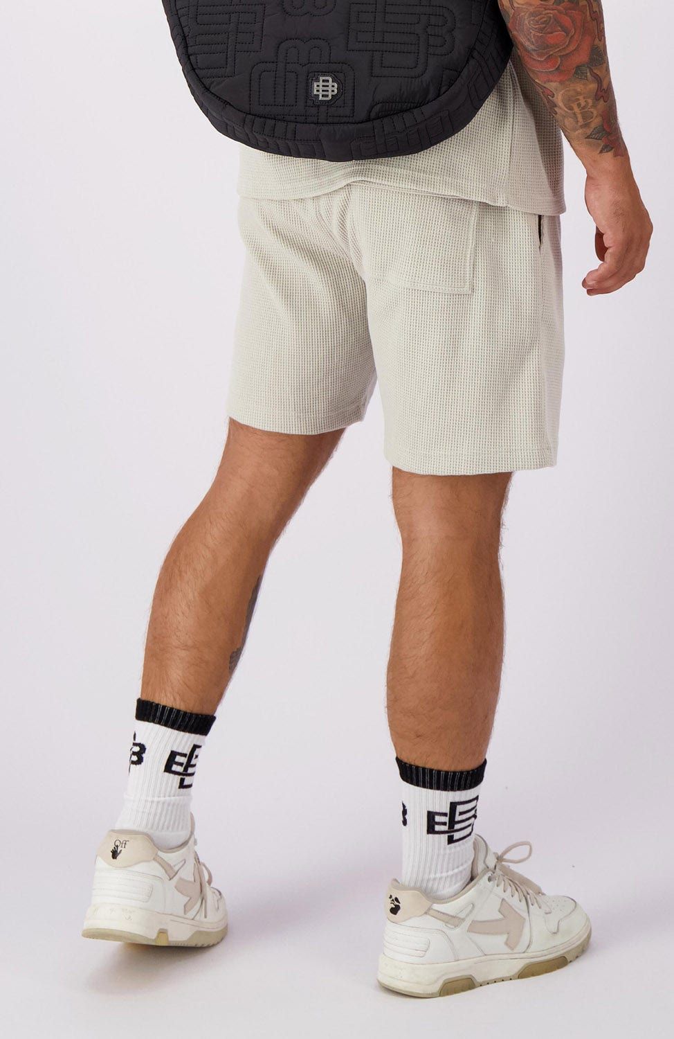 Black Bananas Monogram Waffle Shorts