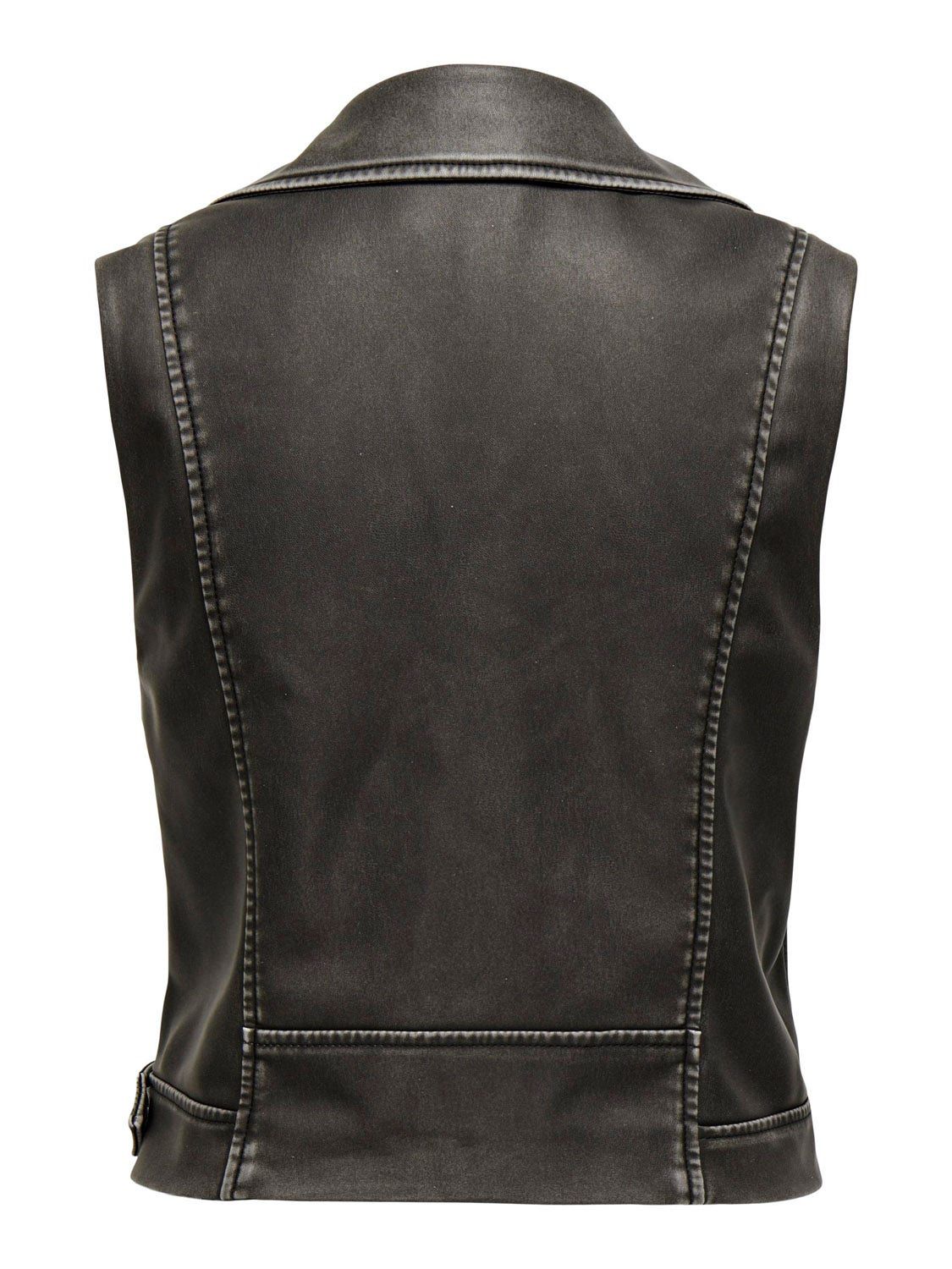 ONLY Halli Vera Faux Leather Waistcoat
