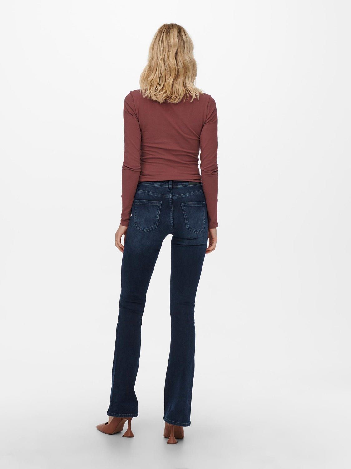 ONLY Blush Mid Flared Denim