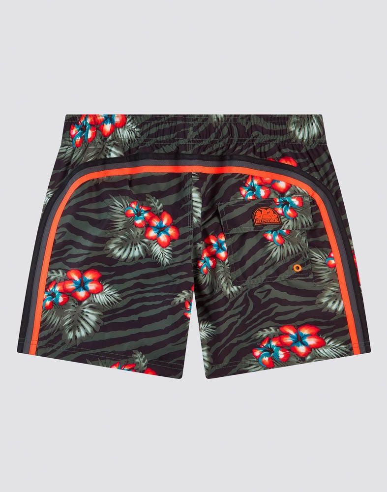 Sundek Printed Elastic Waist Medium Swimshorts 