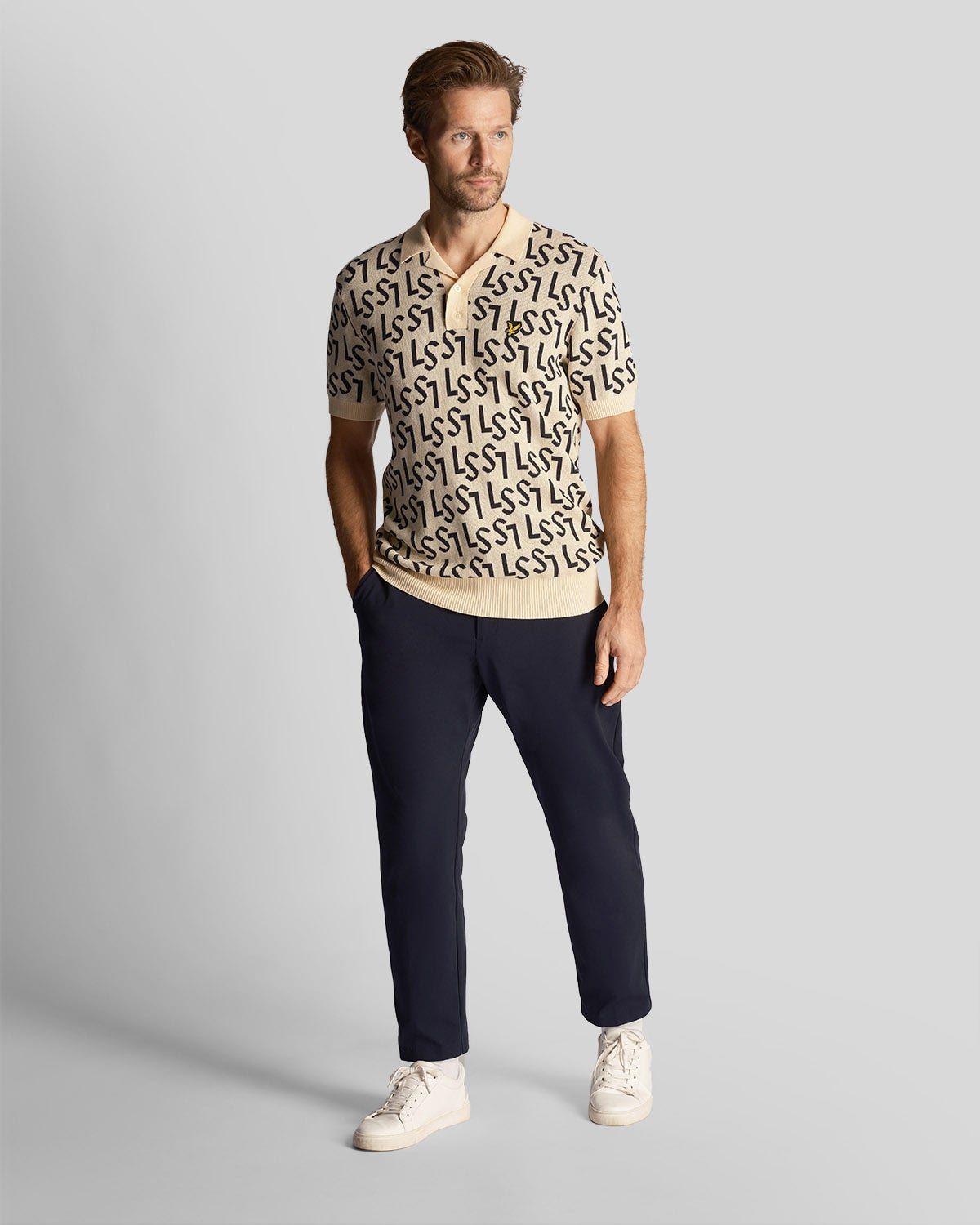 Lyle & Scott Golf Monogram Knitted Polo