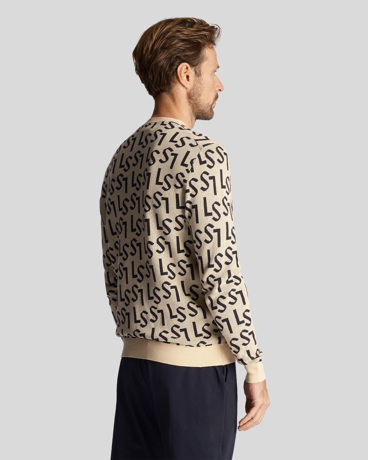 Lyle & Scott Golf Monogram Knitted Crew Neck