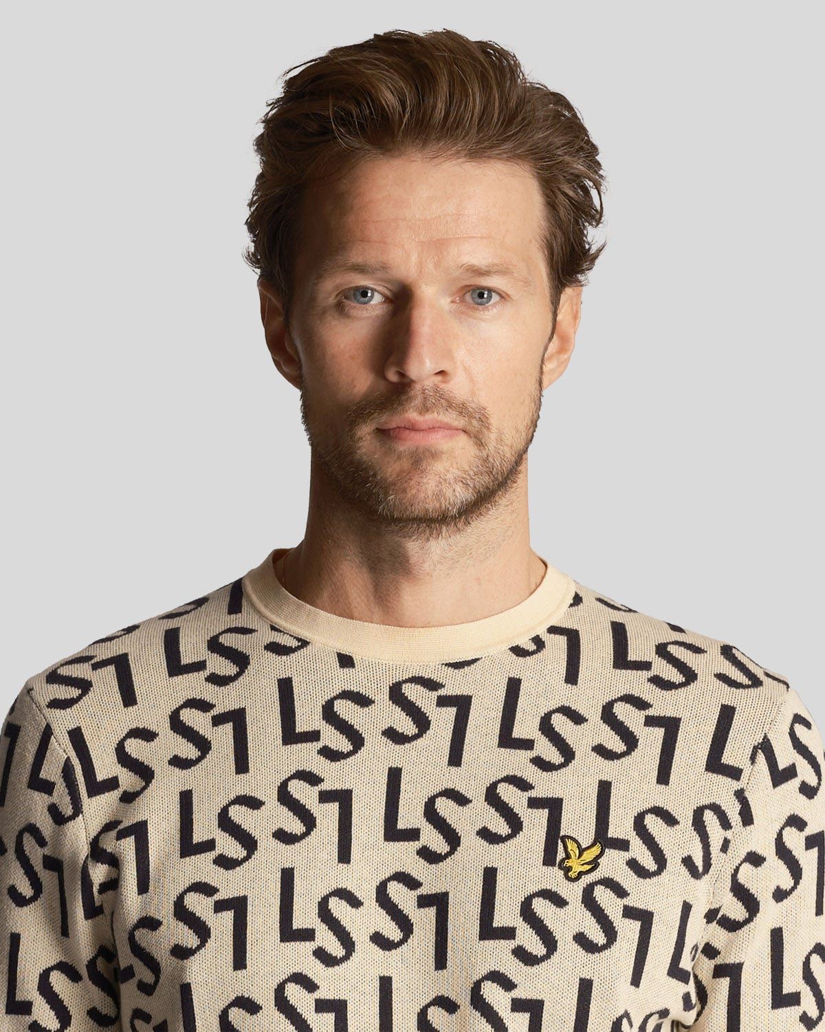 Lyle & Scott Golf Monogram Knitted Crew Neck