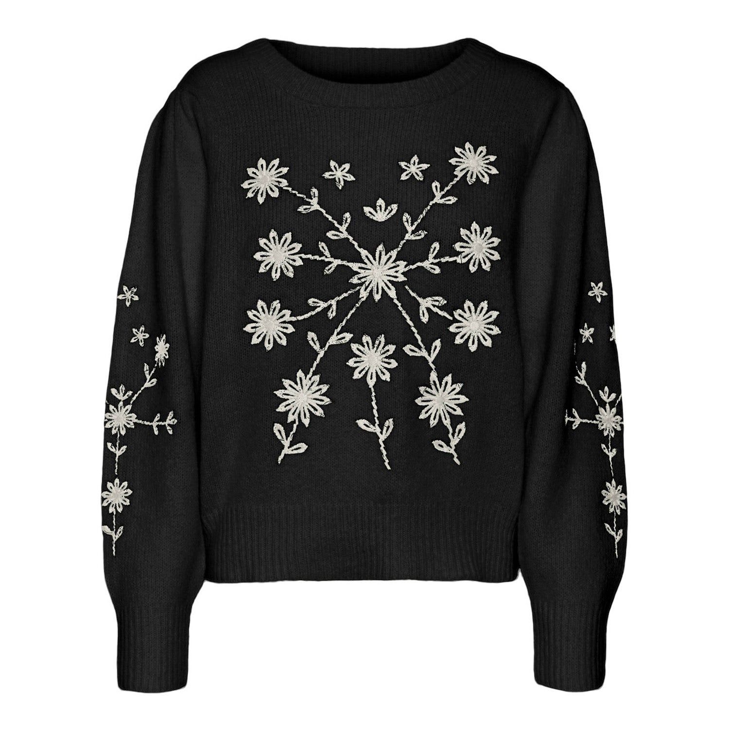 Vero Moda Gaia O-Neck Embroidery Pullover
