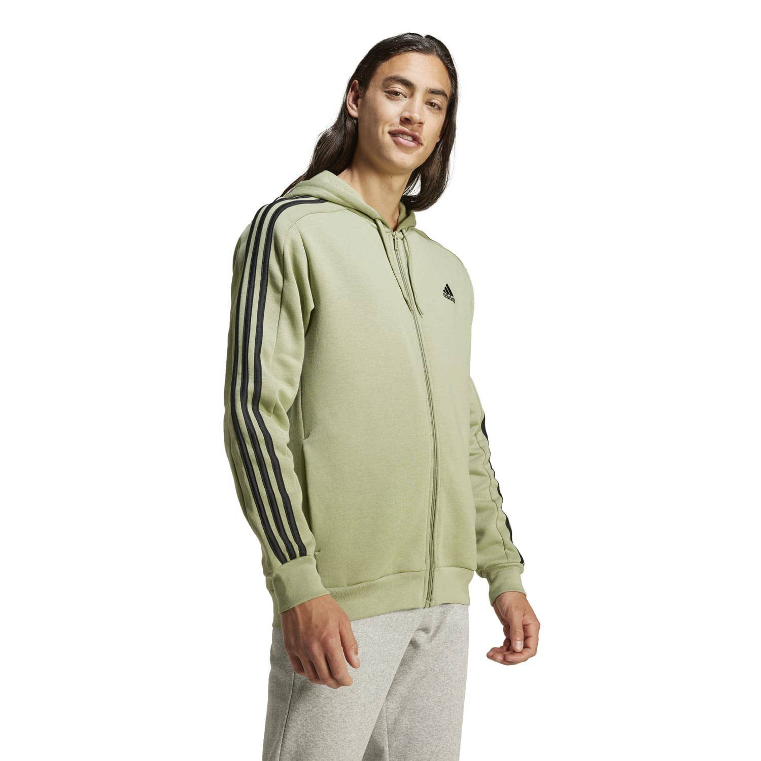 adidas 3-Stripes Fleece Full Zip Hoodie
