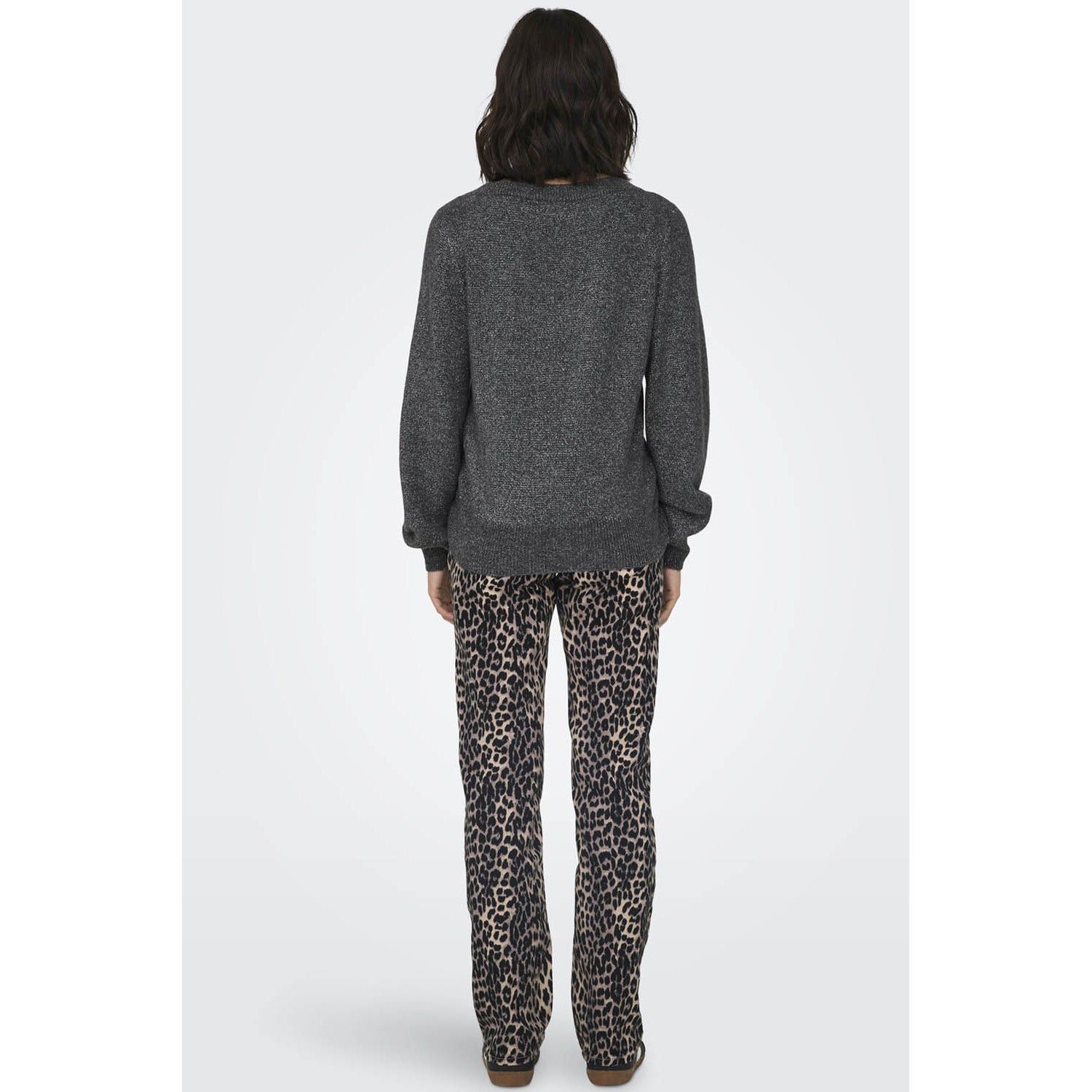 Jacqueline De Yong Rue Glitter Long Sleeve Boat Pullover