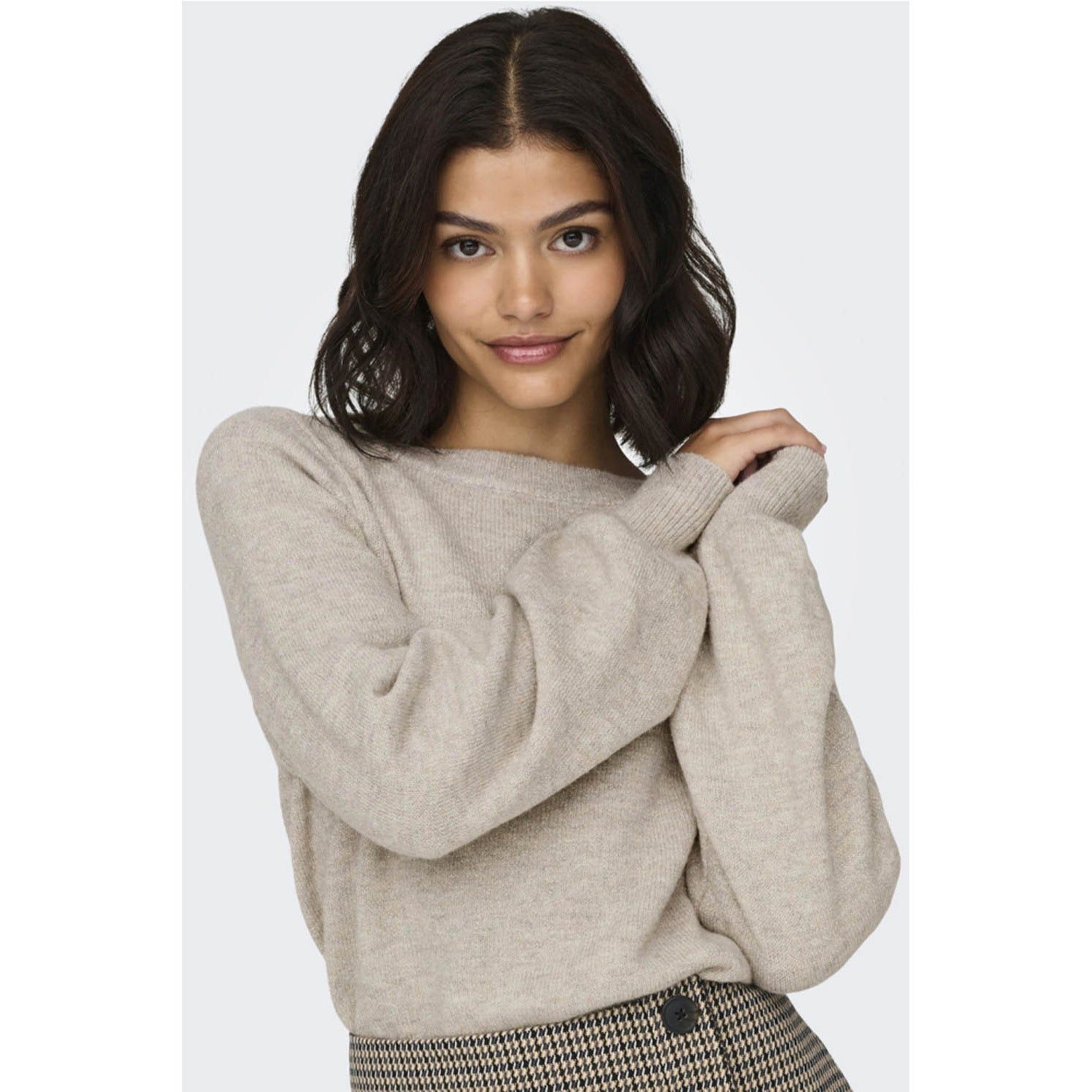 Jacqueline De Yong Rue Glitter Long Sleeve Boat Pullover