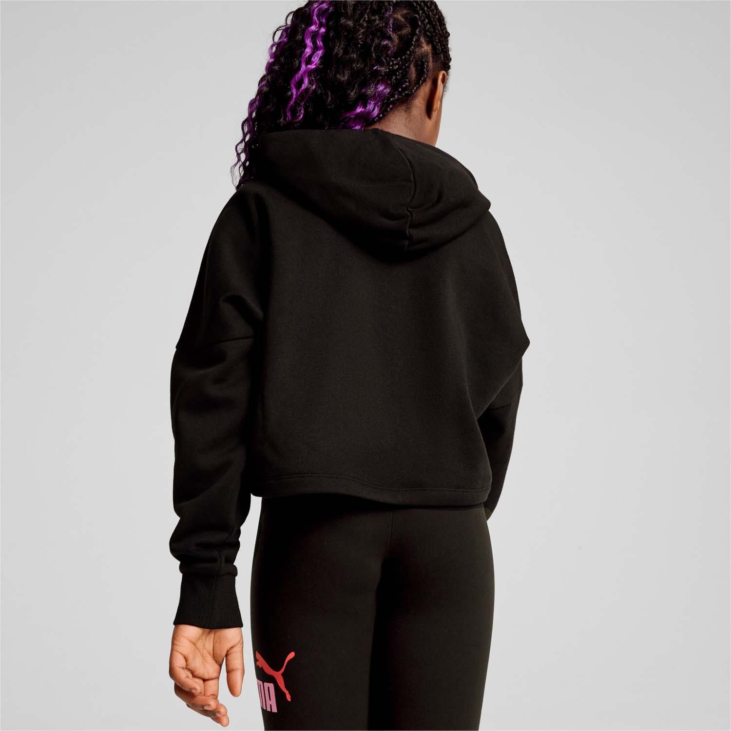 PUMA Essentials Logo Cropped Hoodie Kids