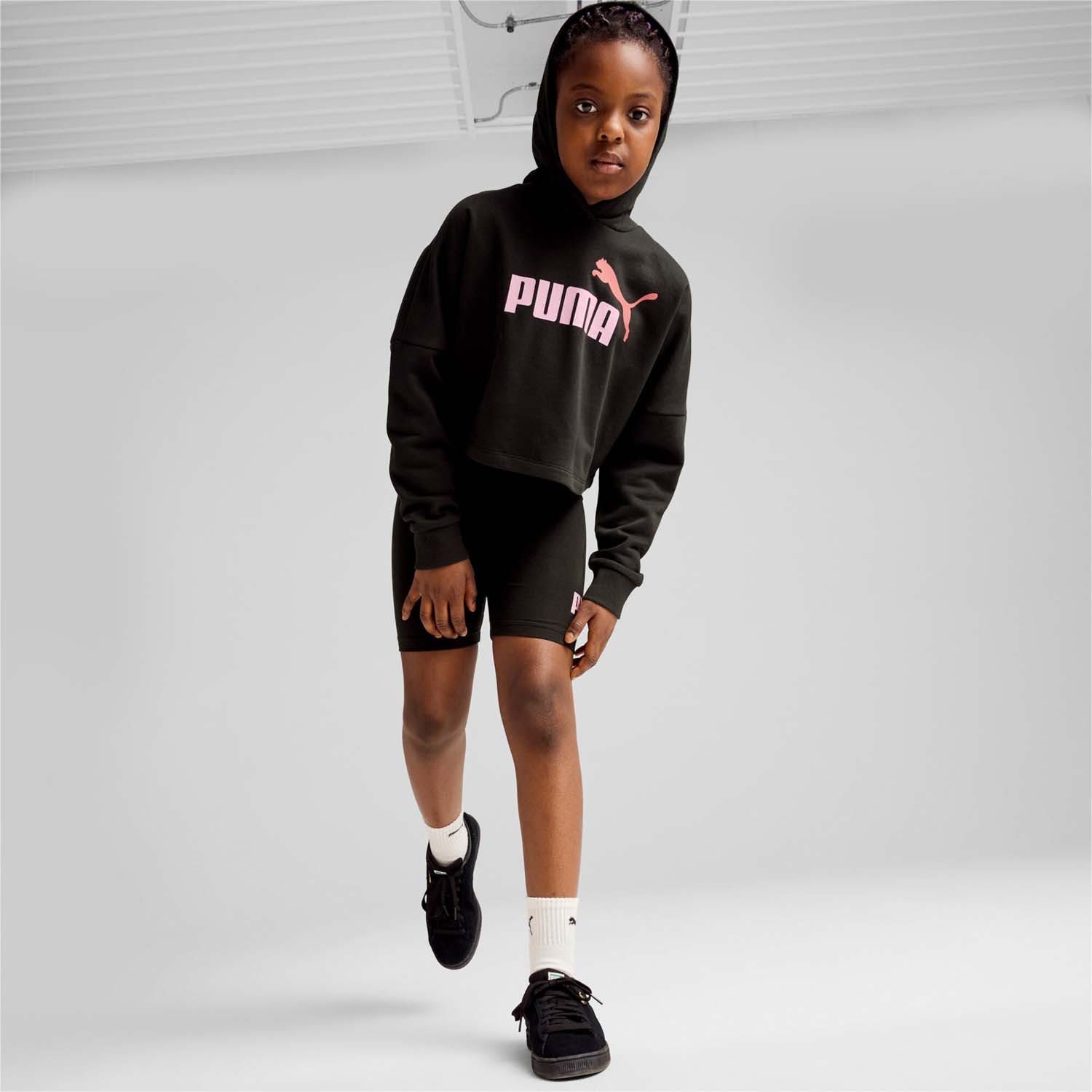 PUMA Essentials Logo Cropped Hoodie Kids