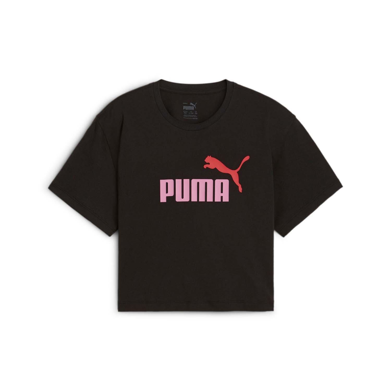 PUMA Girls Logo Cropped Tee