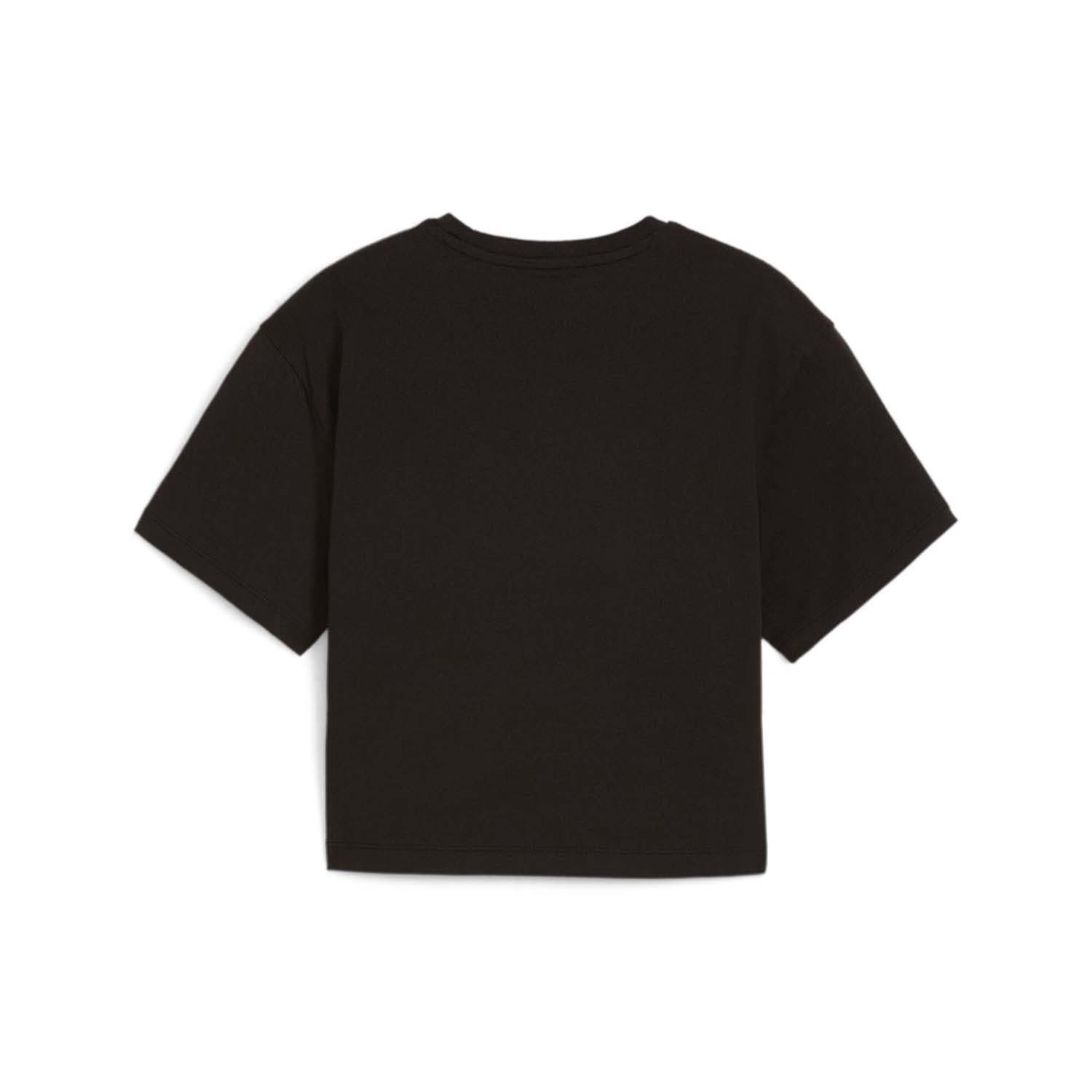 PUMA Girls Logo Cropped Tee