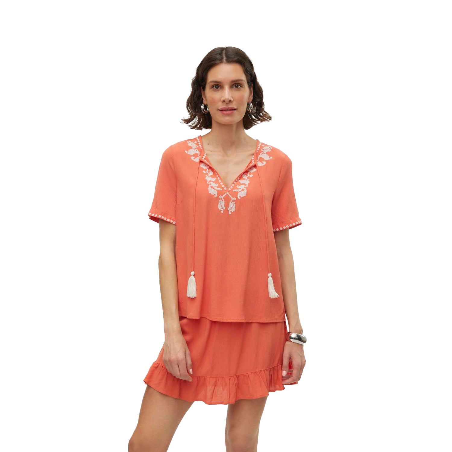 Vero Moda Svella Short Sleeve V-Neck Top