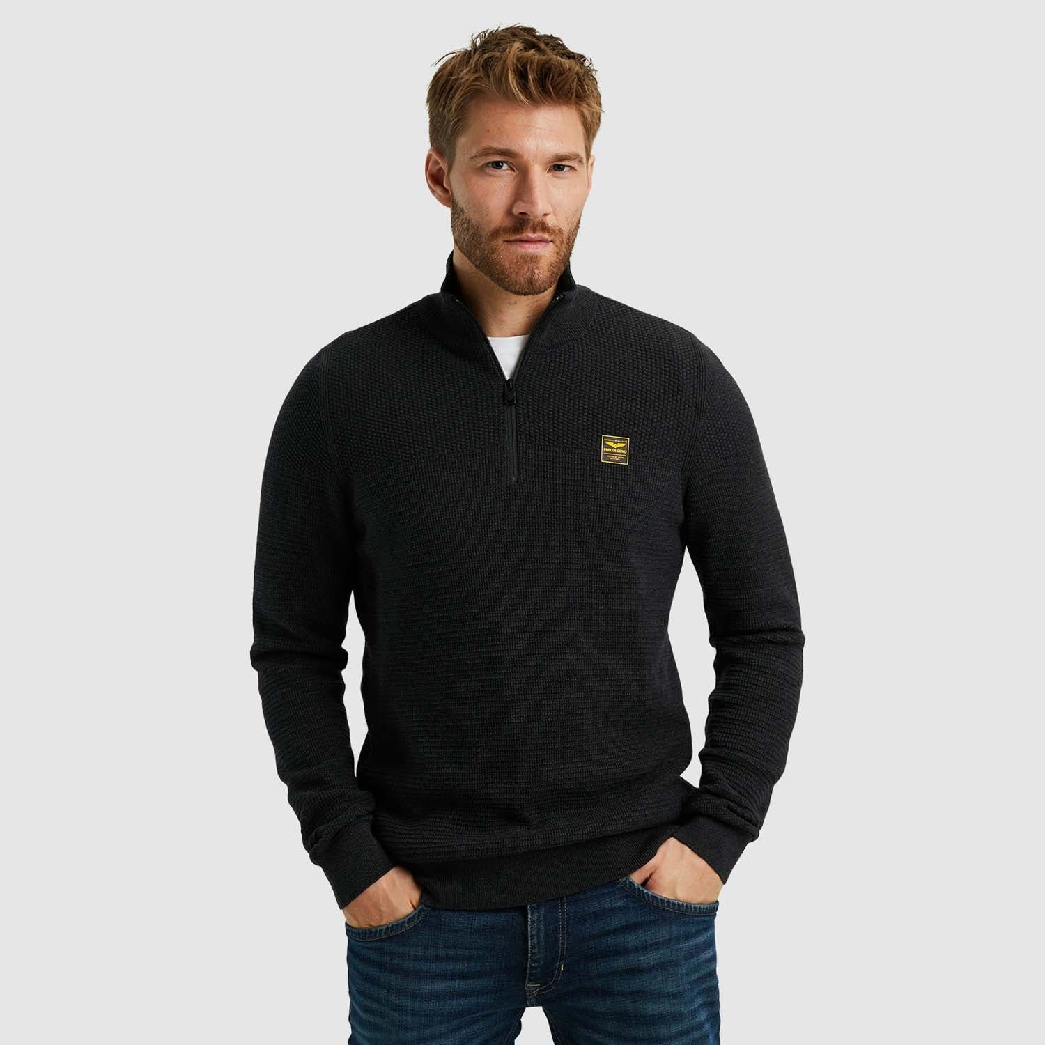 PME Legend Half zip collar cotton mouline