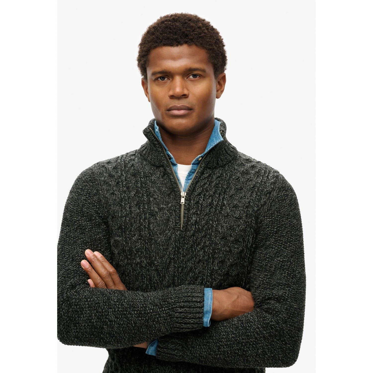 Superdry Jacob Cable Knit Half Zip