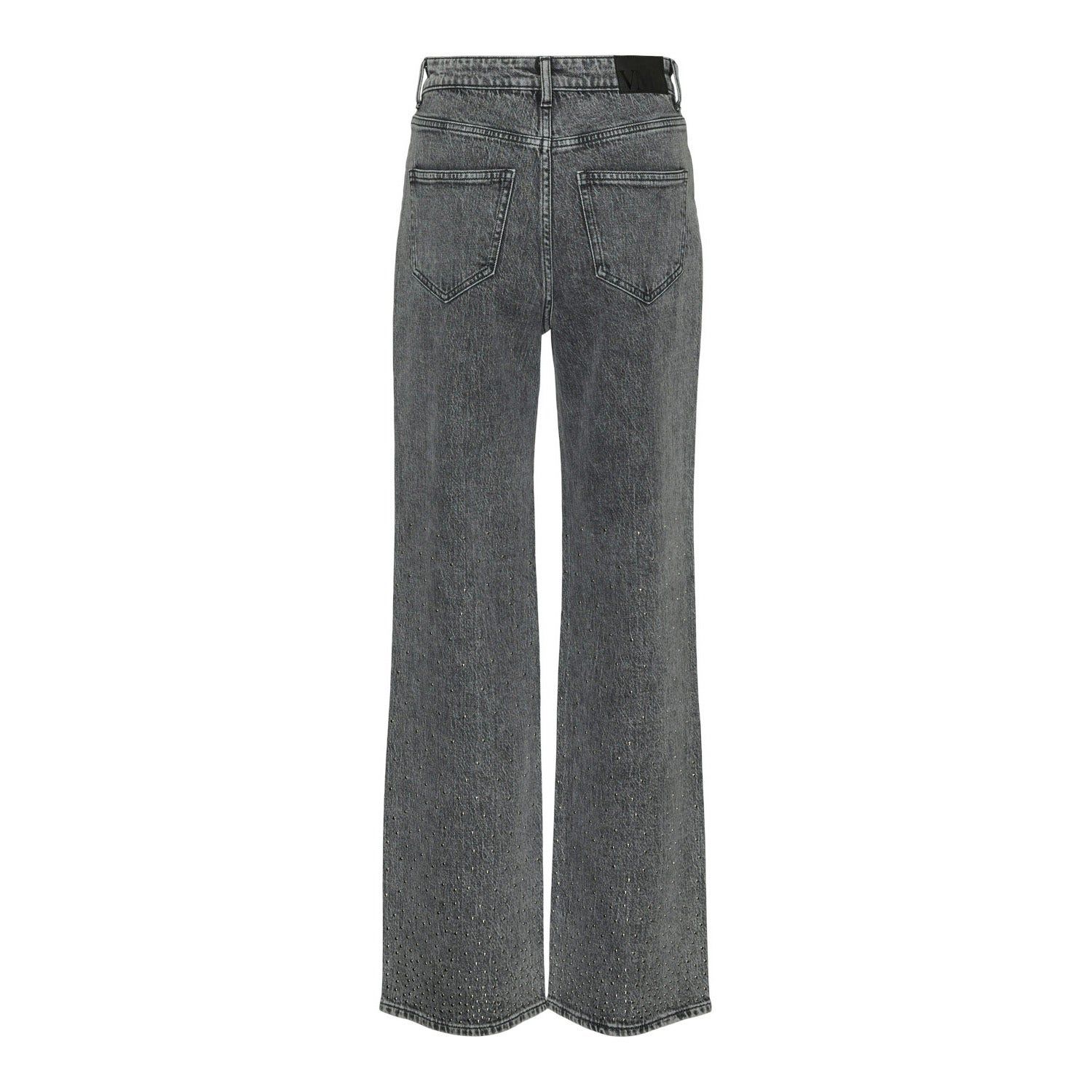 Vero Moda Tessa High Rise Wide Studs Denim Jeans