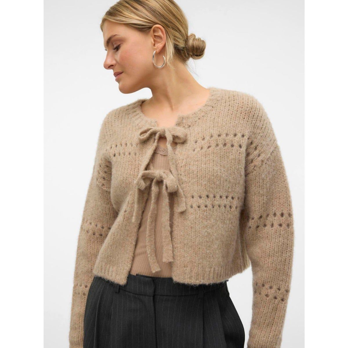 Vero Moda Adelina Long Sleeve Short Two Way Cardigan