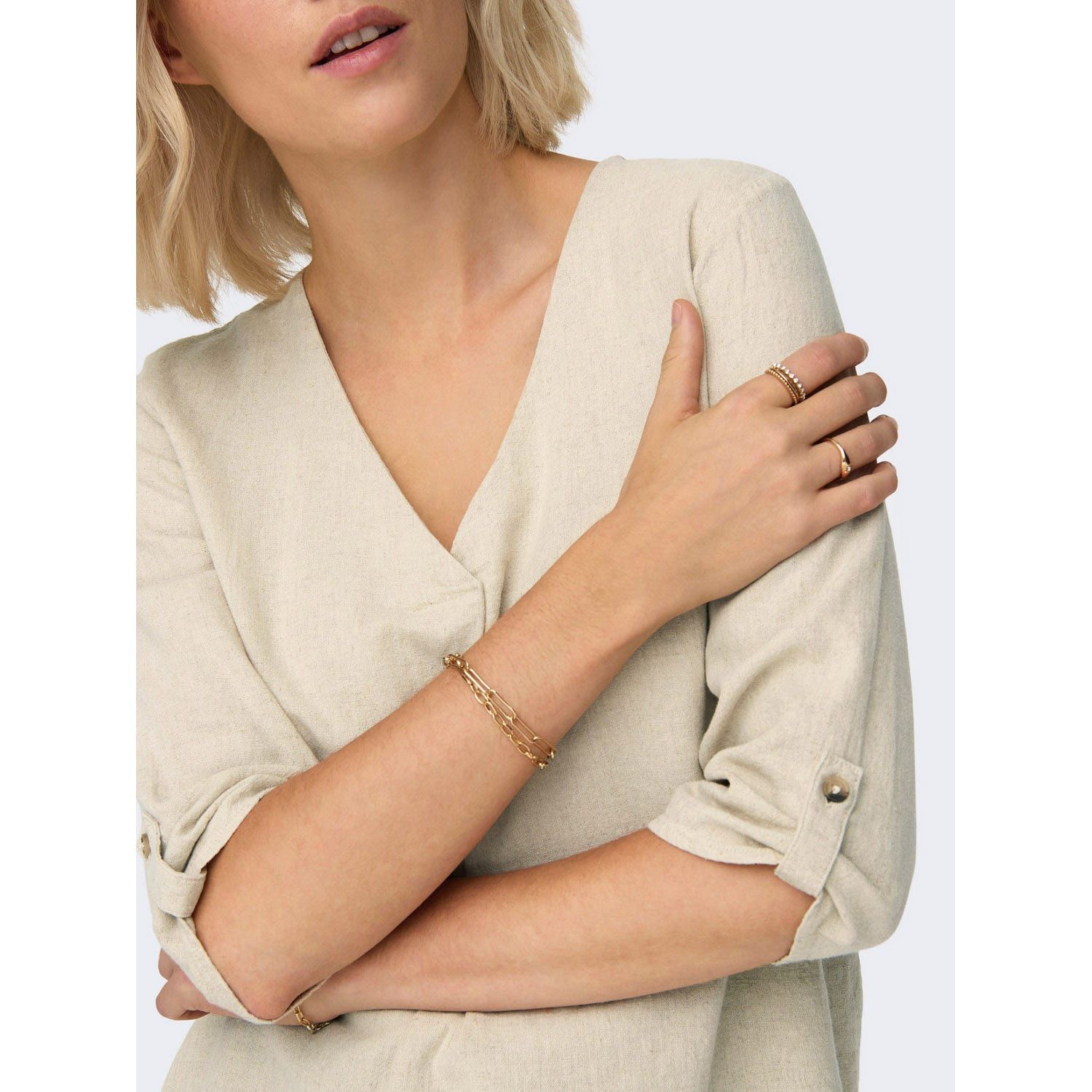 Jacqueline De Yong Linnen Top Dames