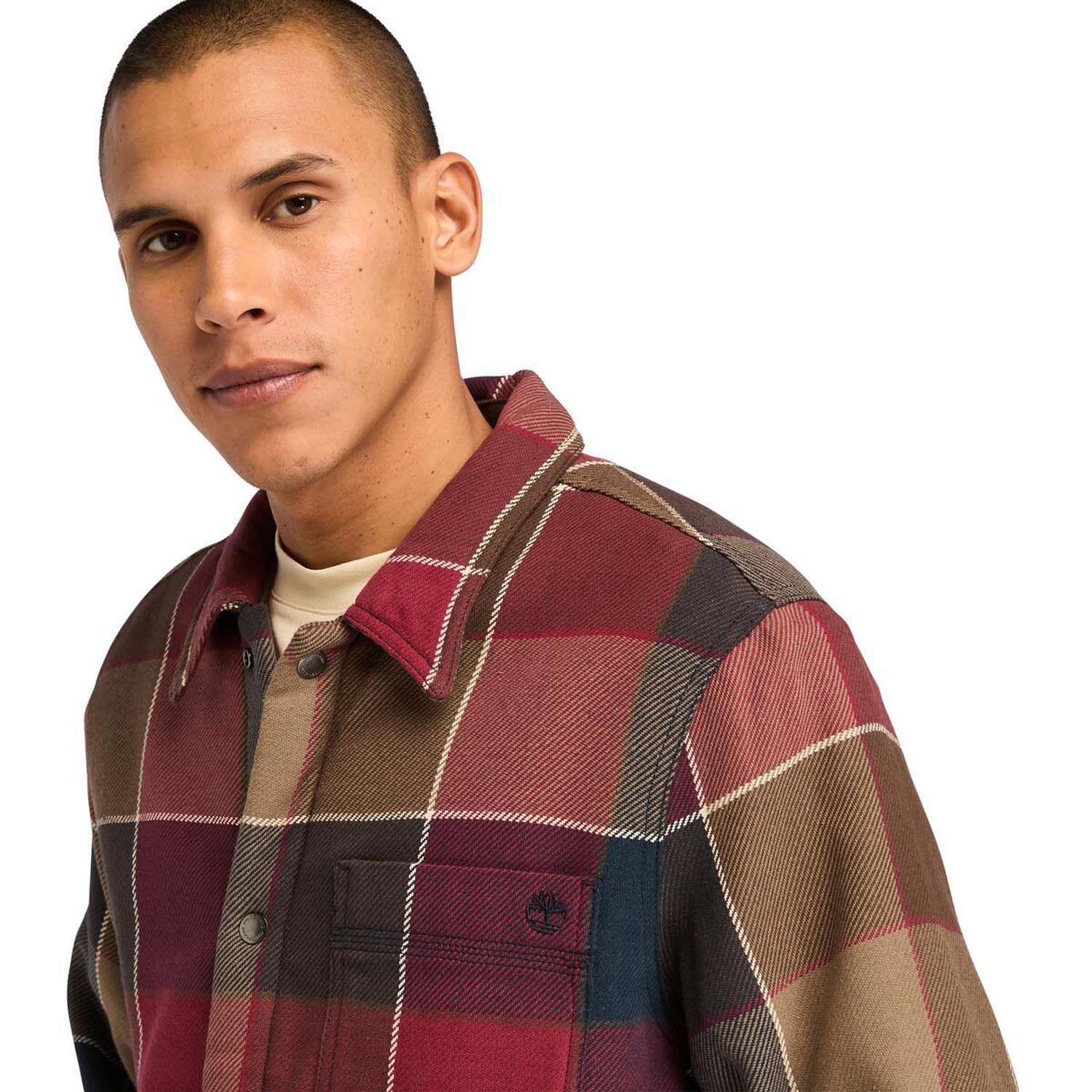 Timberland Sherpa Lined Plaid Overshirt