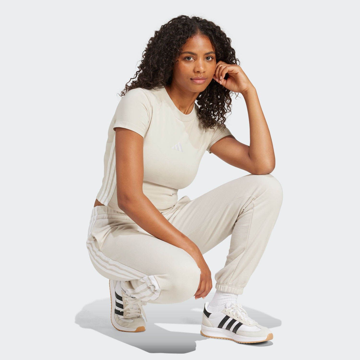 adidas Essentials 3-Stripes French Terry Cuffed Joggingbroek