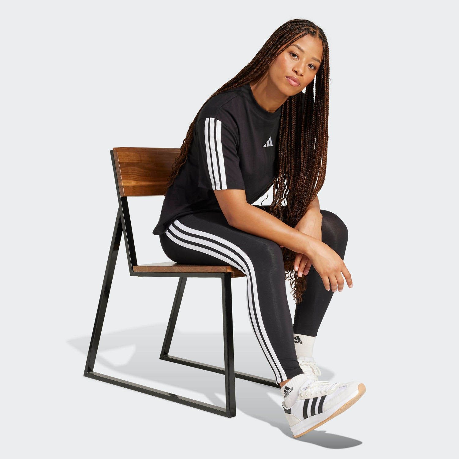 adidas Essentials 3-Stripes Cotton Leggings
