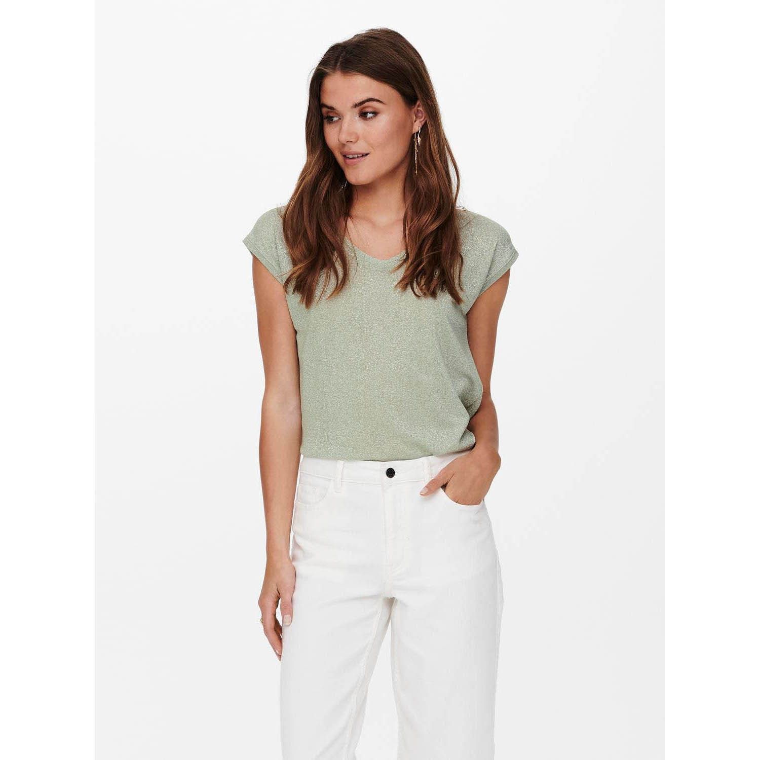 ONLY Silvery Lurex Top