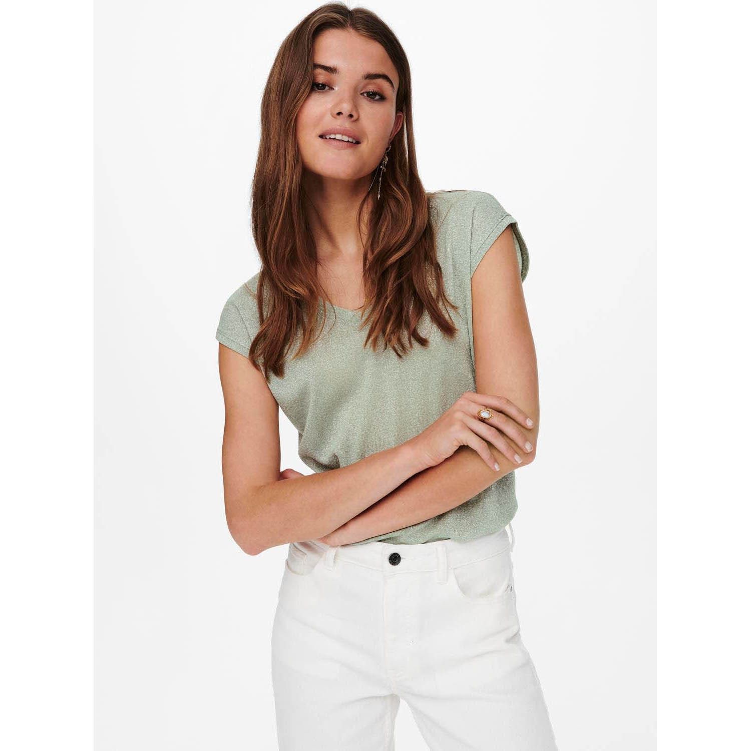 ONLY Silvery Lurex Top