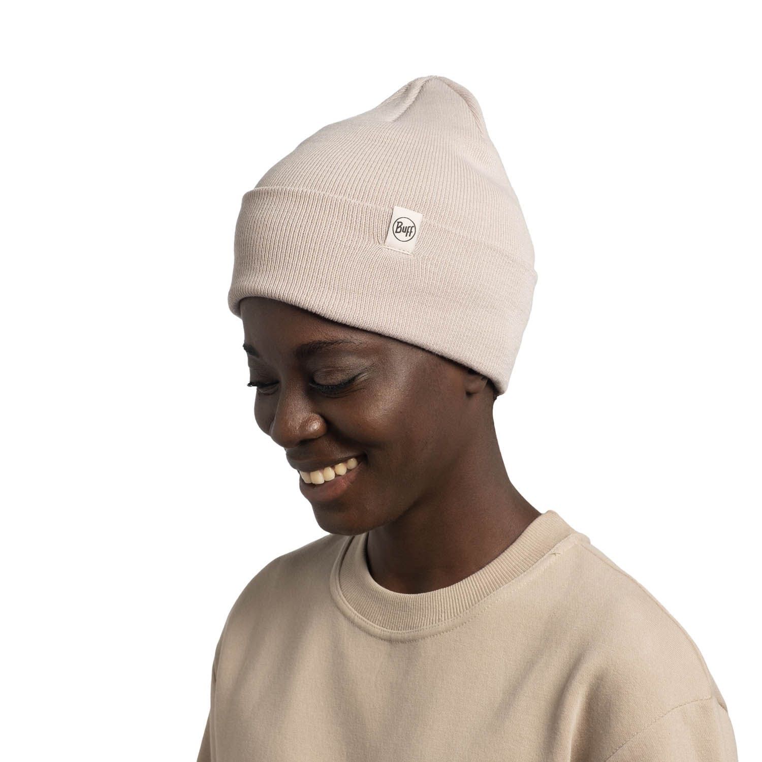 Buff Gebreide Beanie Lilon