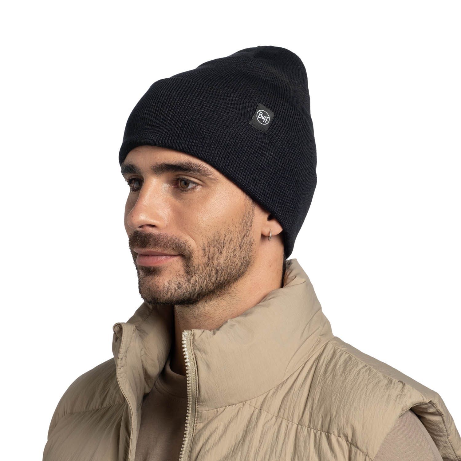 Buff Gebreide Beanie Lilon