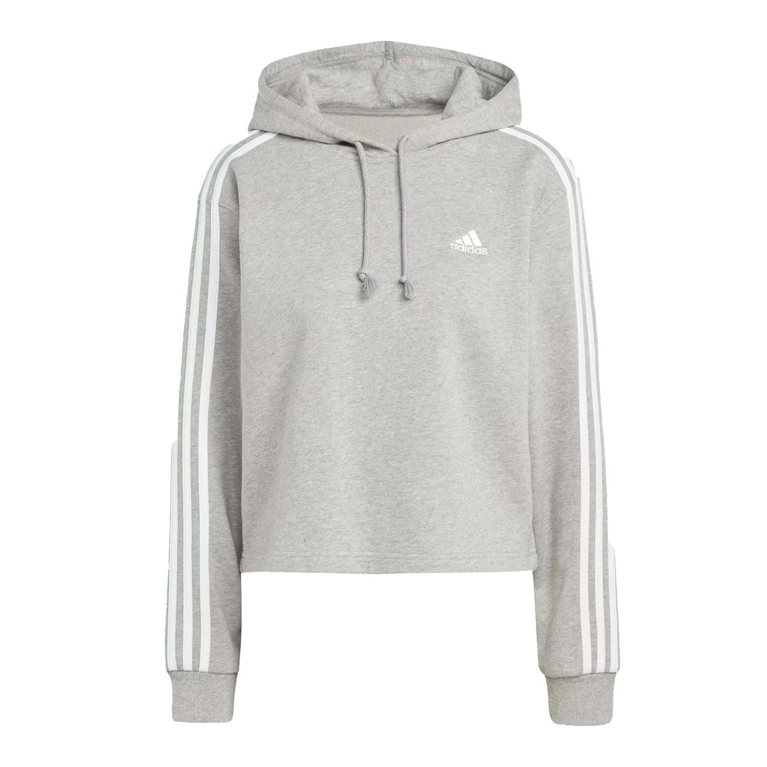 adidas Essential 3-Stripes French Terry Crop Hoodie